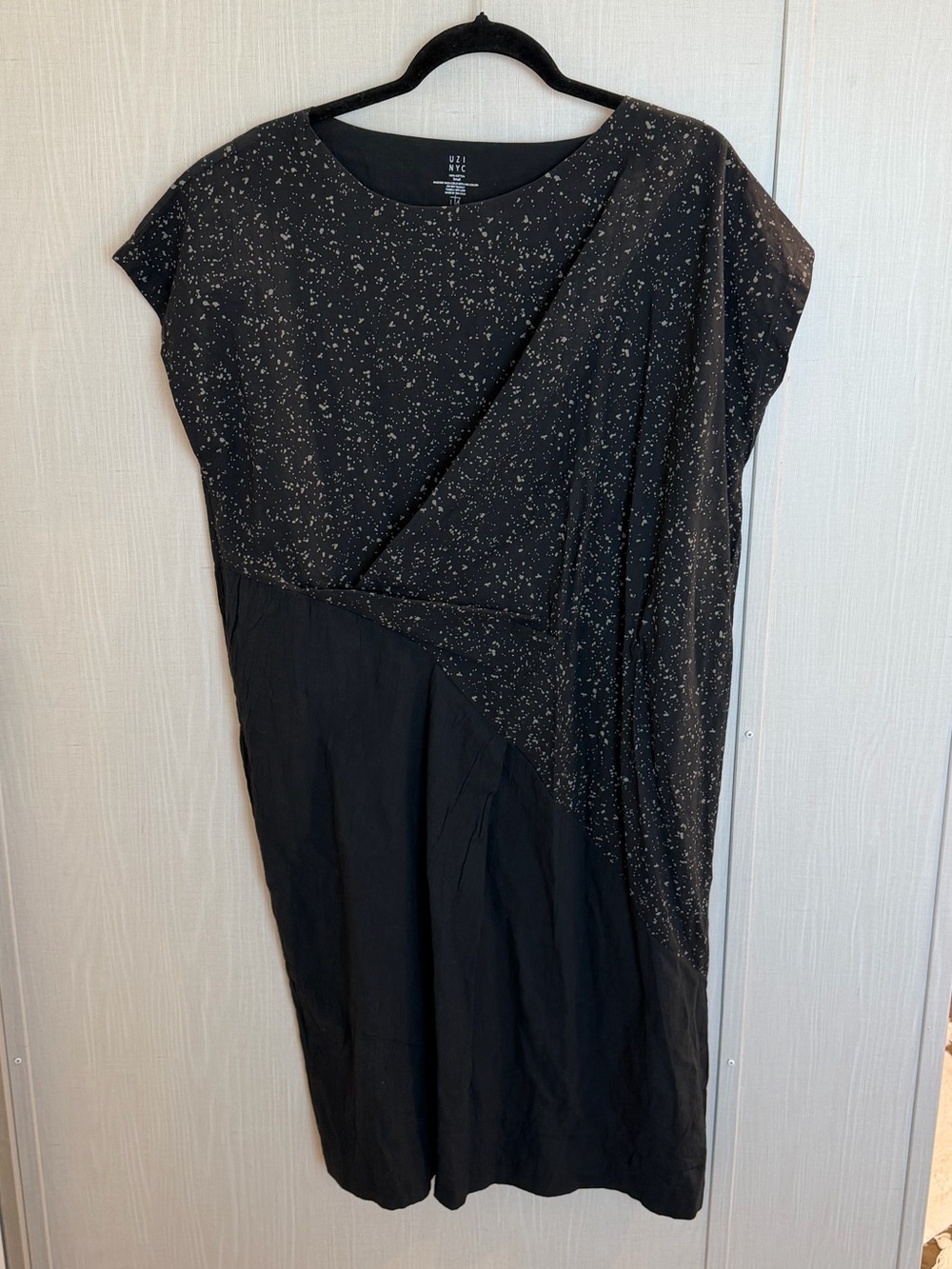 UZI NYC Oversized Boxy Printed "Now Dress" Size- Small 100%Cotton